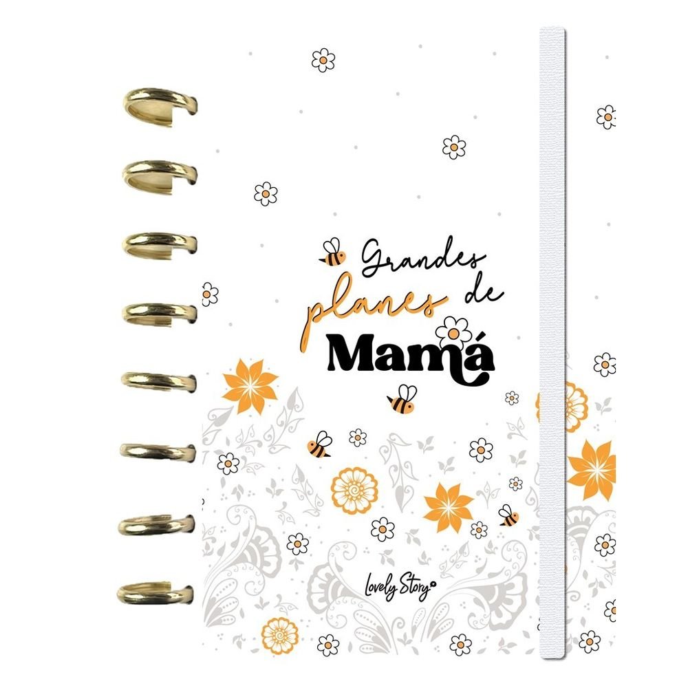 LOVELY LIBRETA ANILLAS A5 100 HOJAS CUADRICULA GRANDES PLANES MAMA MAMA