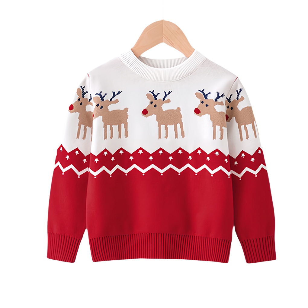 Plushome Súeteres De Navidad,Jersey De Manga Larga Con Cuello Redondo, Sudadera Con Estampado De Papá Noel,Reno, Ropa De Calle Informal De Navidad, Otoño E Invierno