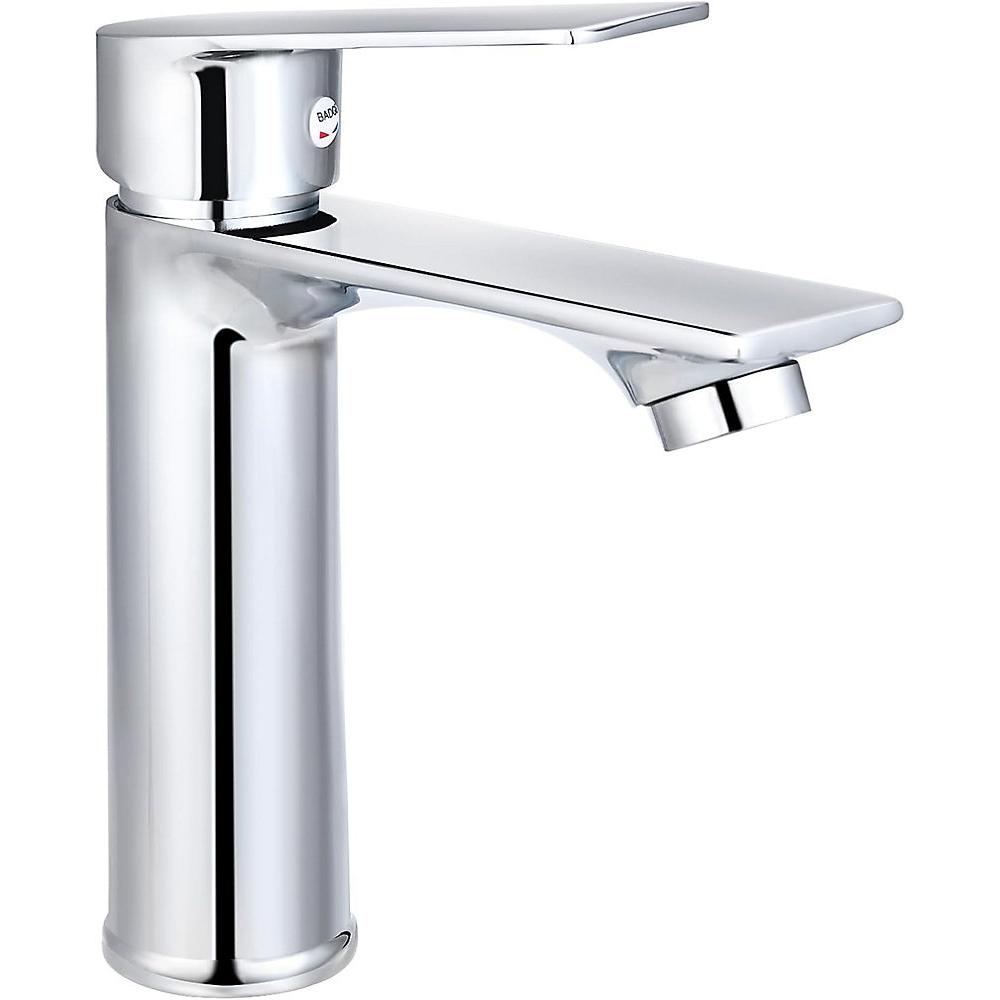 CA Grifo mezclador para lavabo de baño, grifo de lavabo de baño, grifo cromado ajustable de agua caliente y fría