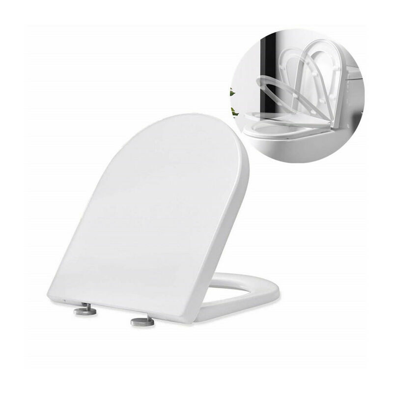 Om Home Asiento de Inodoro Freno de caída Vasos de Inodoro Tapa de Inodoro Blanca para Asiento de Inodoro de baño