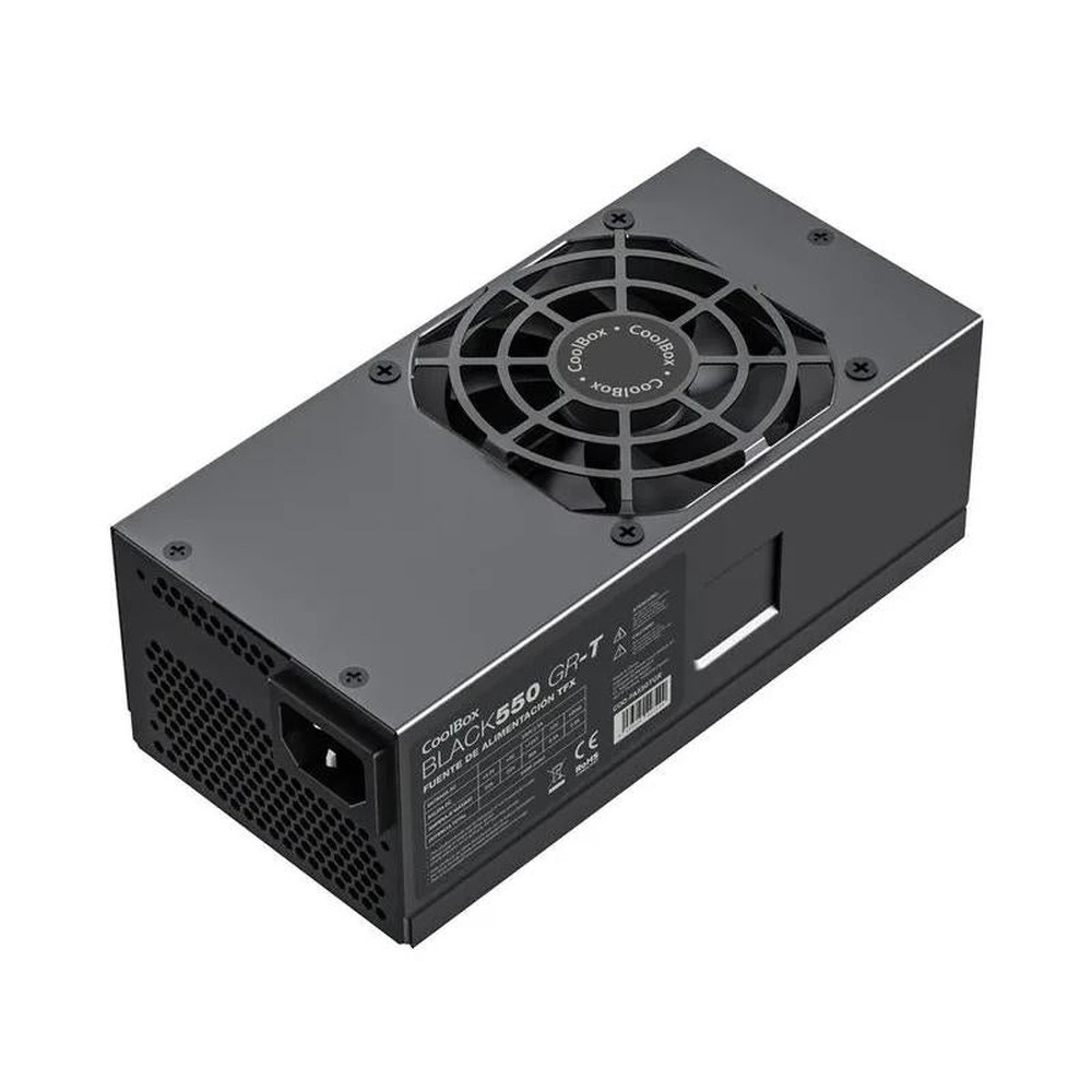 Coolbox - Fuente de alimentación TFX Coo-fa 550tg de 550 W con riel único +12 V, protección OCP/OVP/SCP y ventilador termorregulado de 80 mm