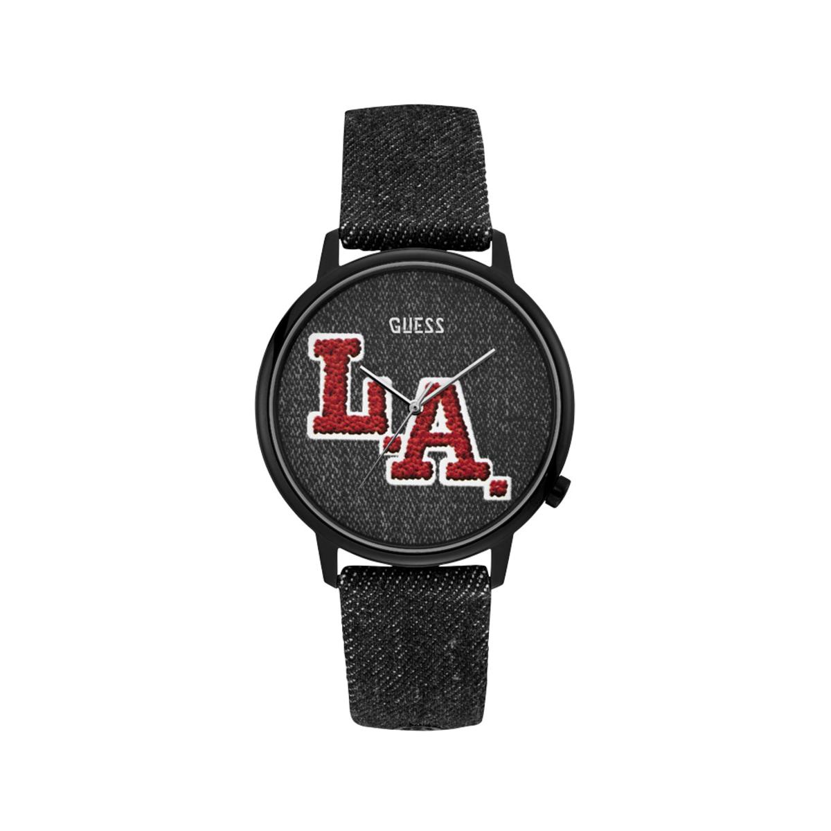 Guess Reloj Hombre Analogico Cuarzo con Correa de Textil V1011M2
