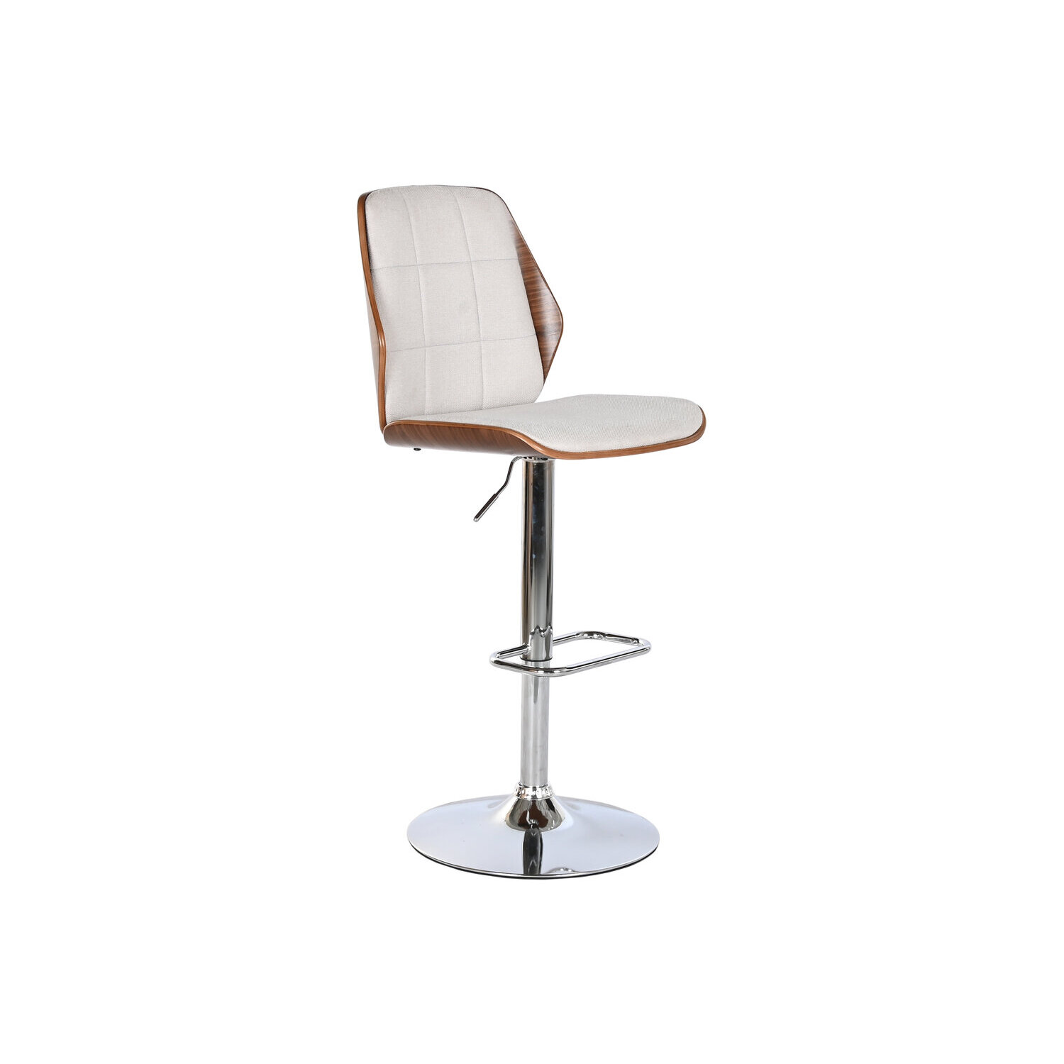 Taburete poliester nogal 50x52x121 ajustable El mejor complemento para tu hogar.