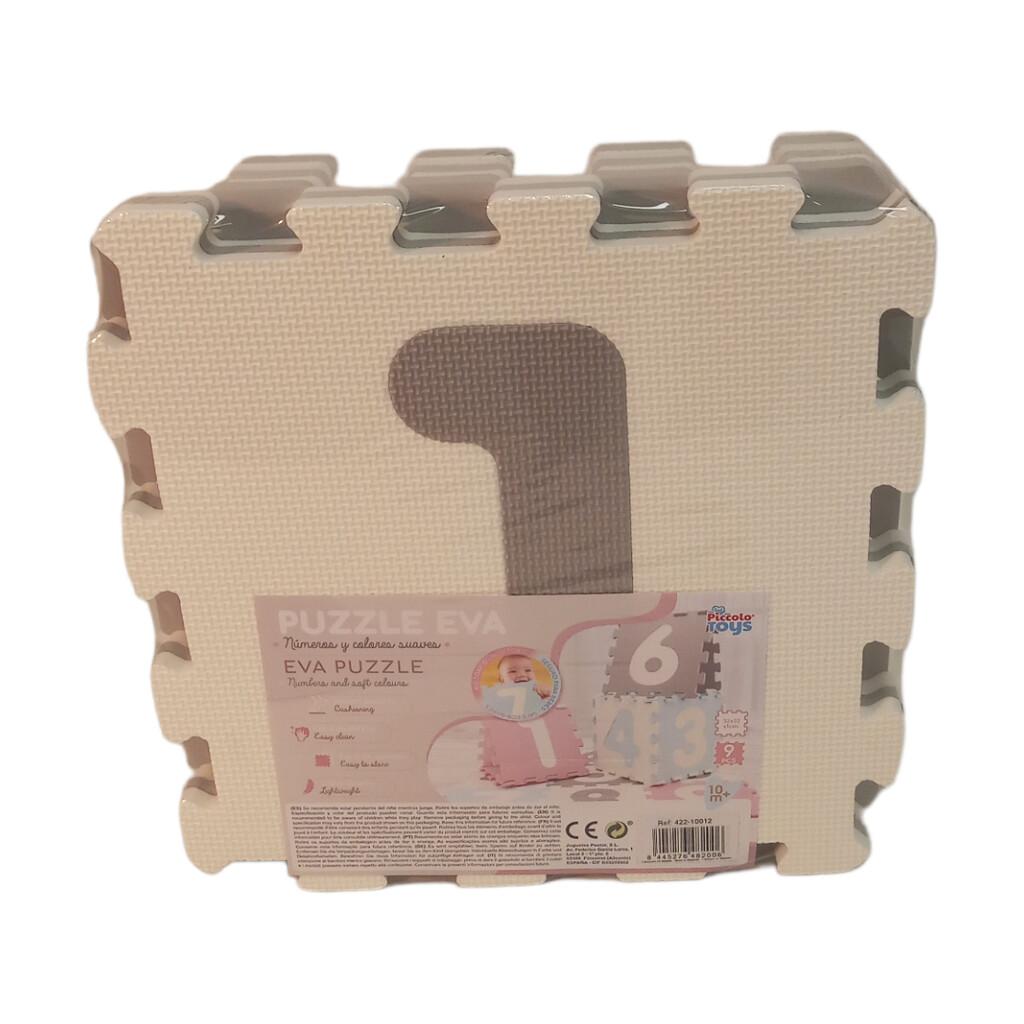 Puzzle Eva Gris Números del 1 al 9 para Bebés 9 Piezas Juguetes PICCOLOTOYS