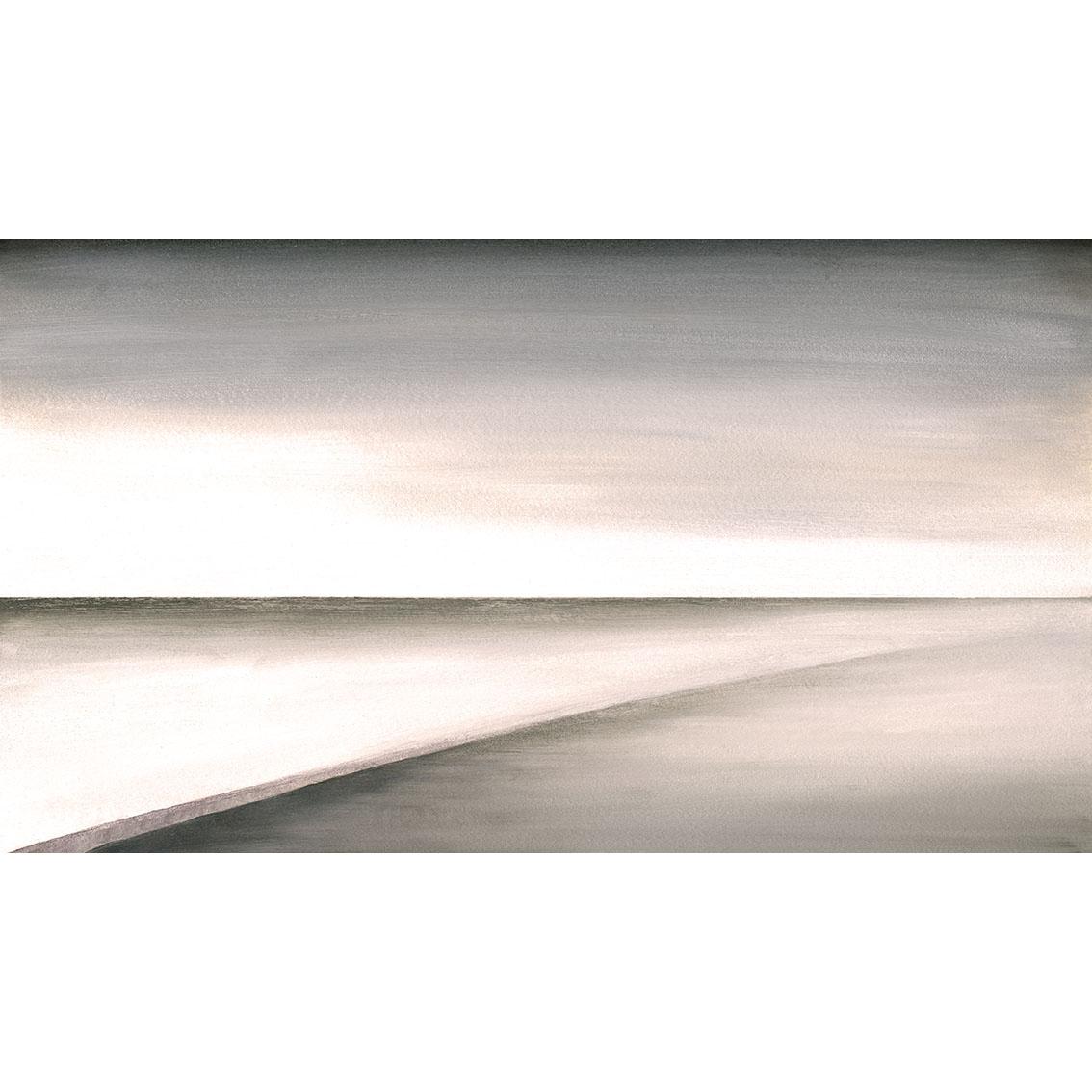 Cuadro decoración pared LIENZO SIN ENMARCAR horizontal grande paisaje "CALMA" 140X75 160x90 salon comedor dormitorio Lienzo de alta calidad Natural gris blanco Arte contemporáneo minimalista Horizonte spa entradas hall Ref ANA DURAN A 421 NE