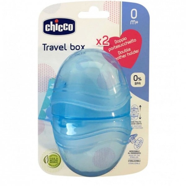Chicco Portachupetes Doble Azul EL PRECIO INCLUYE 3 UNIDADES