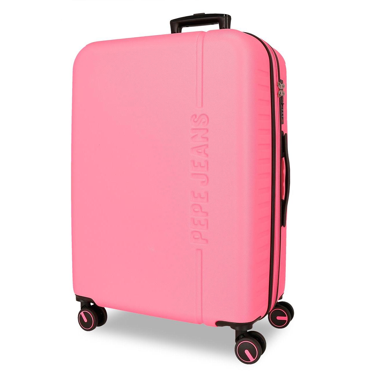 Pepe Jeans - Maleta mediana Expansible rígida Montana de ABS para viajes, 48x68x27 cm (72 L), con ruedas multidireccionales y compartimentos organizados