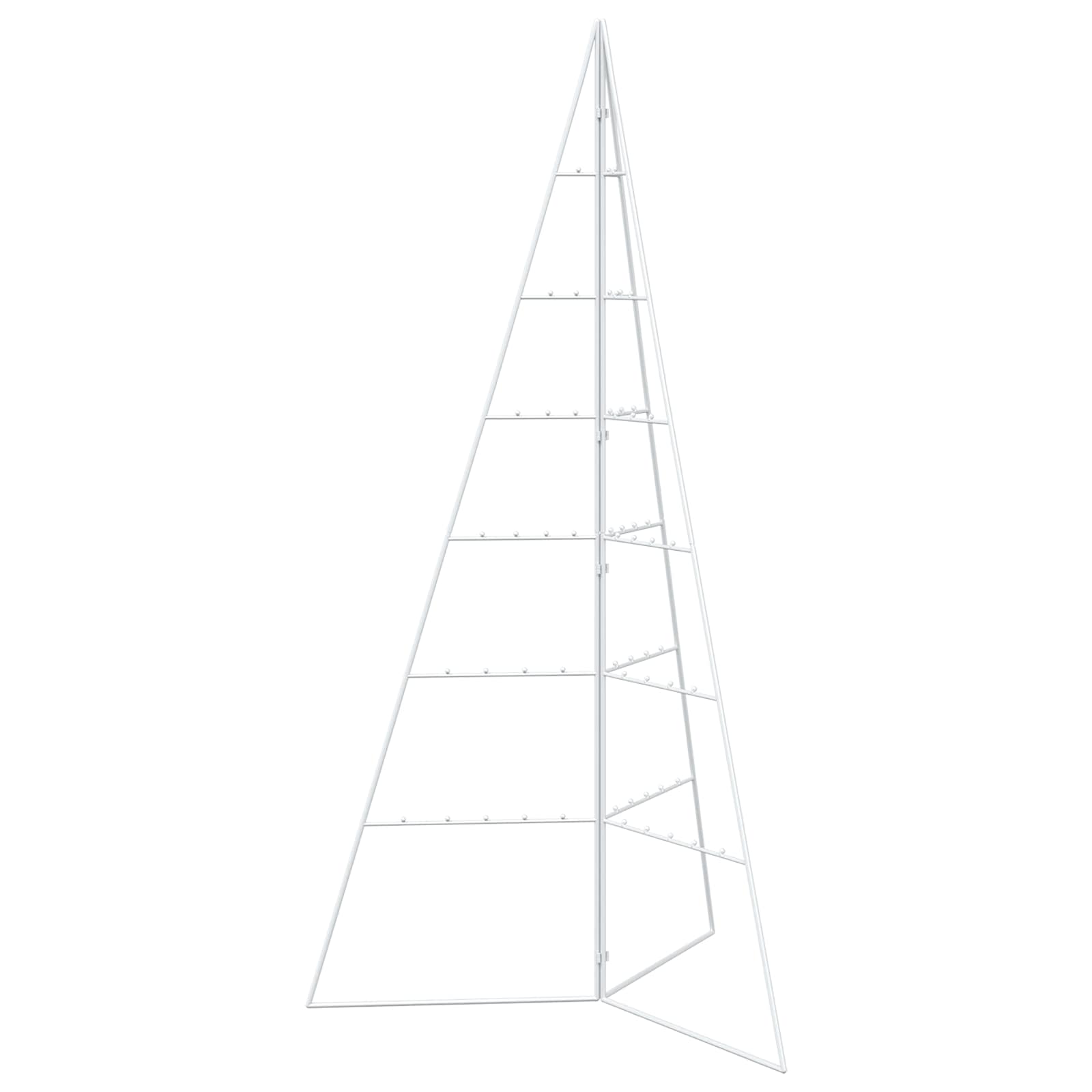 vidaXL Árbol de Navidad de metal KUOPIO 140 cm Acero Dorado/Blanco/Negro