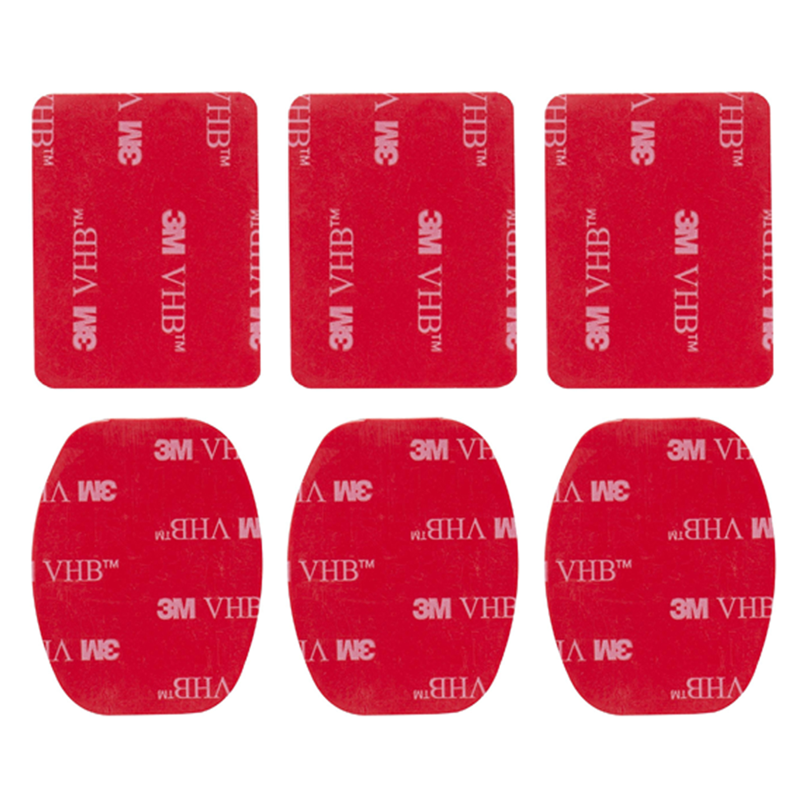Madrid Gadget Store - 6x Adhesivo Pegatina Doble Cara 3M Plano Curvo Curvado Montura Compatible con Cámara de Acción Deportiva GoPro Go Pro Hero 13, 12, 11, 10, 9, 8, 7, 6, 5, 4, 3+ MAX, Fusion, Hero (2018), 6, 5, 4, Session, 3+, 3, 2, 1 para Dash Cam