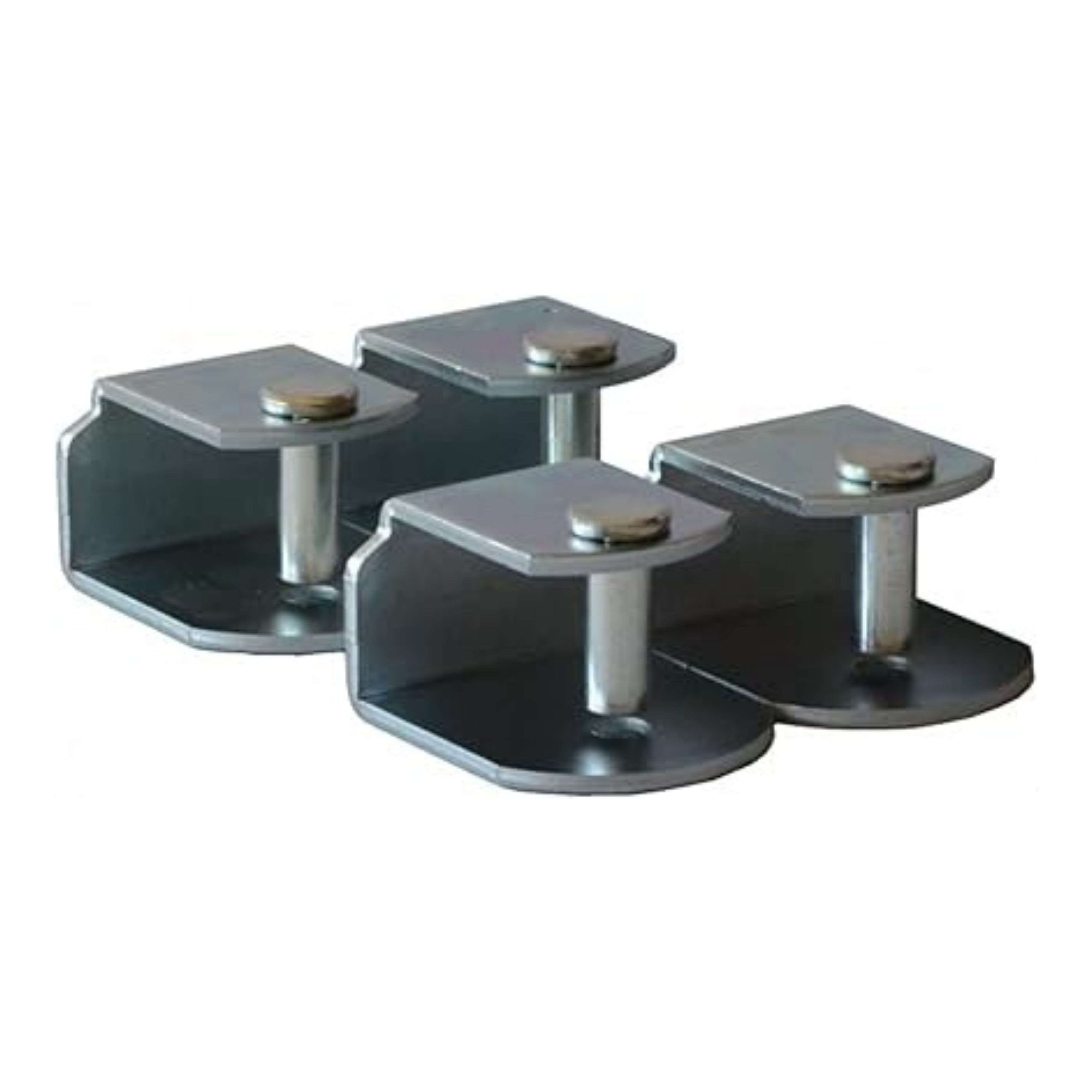 Miroytengo Pack 4 Patas para Somier + 4 Abrazaderas con Forma Cilindrica en Metal (40 cm)