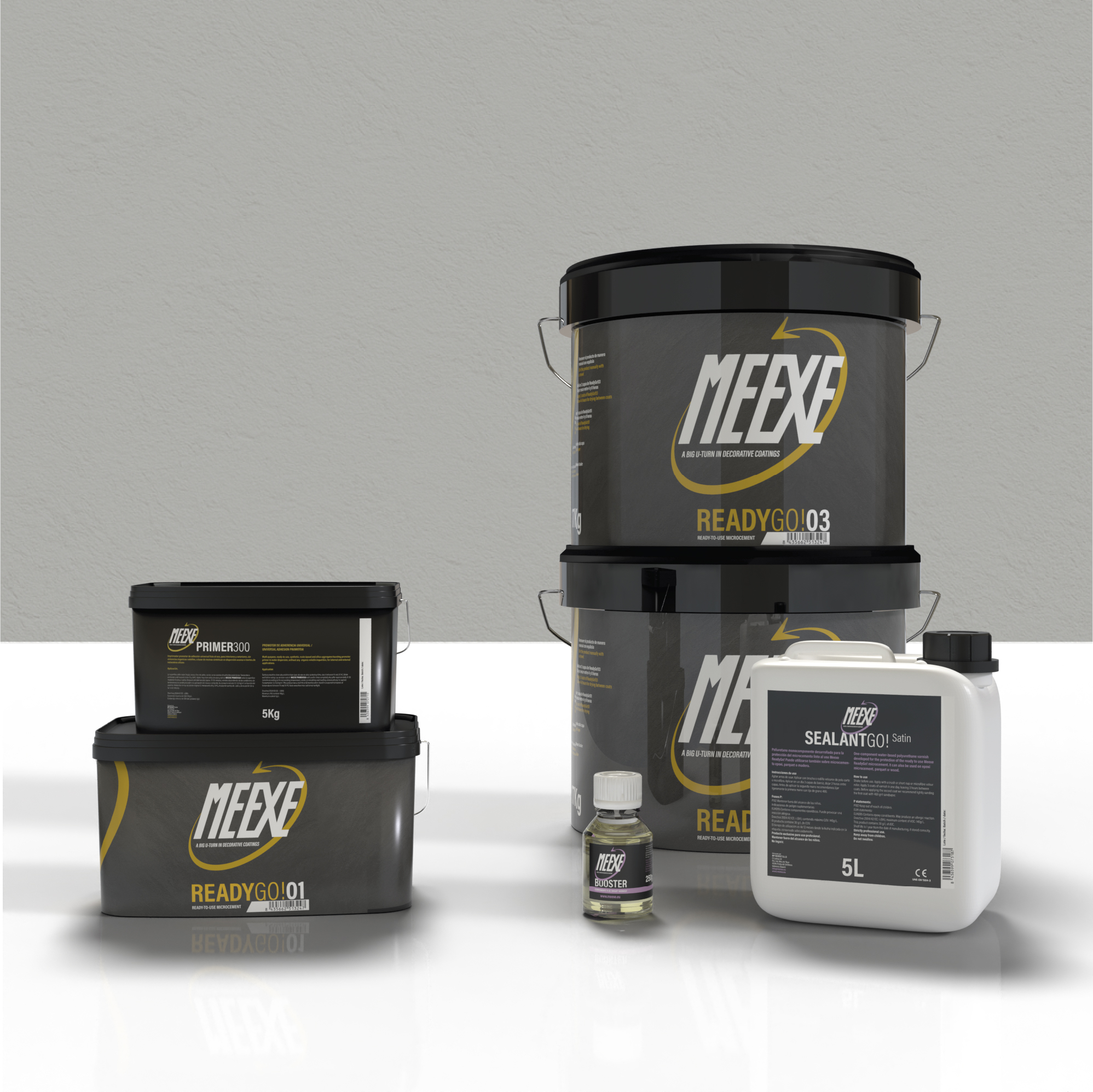 Pack de Microcemento Meexe Ready Go 20m² – Mate o Satinado | Revestimiento Continuo Alta Durabilidad y Fácil Aplicación