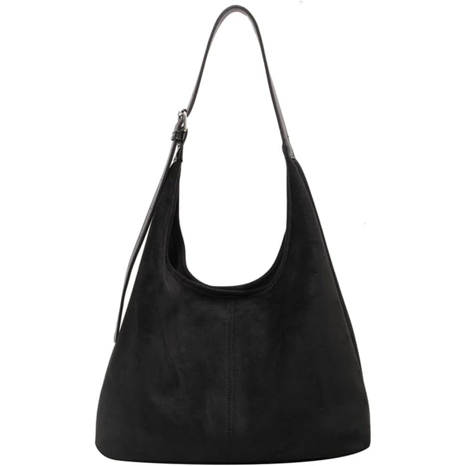 Bolso de hombro de gamuza para mujer, bolso de mano, bolso de mano de gran capacidad, elegante bolso de hombro para viaje/trabajo