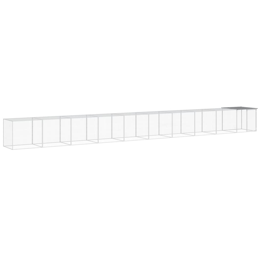 vidaXL Gallinero con techo acero galvanizado 1003x98x90 cm
