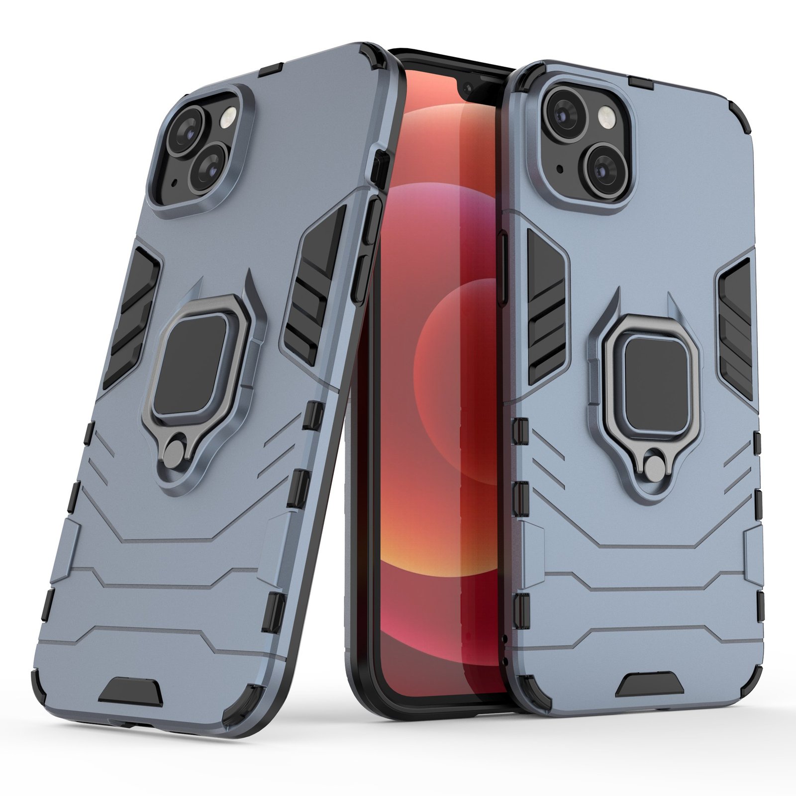 Max Power Digital Funda para móvil IPhone 14 Plus Carcasa Magnética con Anillo Imán Antigolpes Resistente Rígida Dura [Tecnología de Absorción de Golpes] Soporte para Ver Multimedia en Manos Libres y Perfecta para Hacerse Selfies