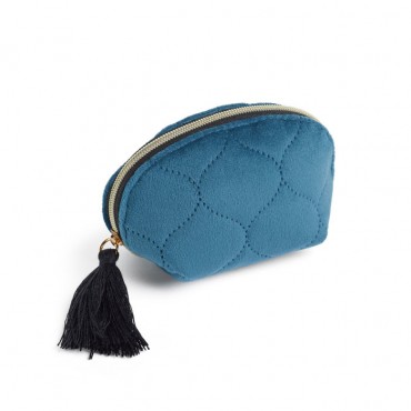 MONEDERO TERCIOPELO AZUL BRITISH BLOOM     PERGAMINO