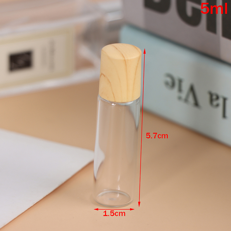TK Botella De Roll on Reutilizable De Vidrio Vacío Para Aceites Esenciales Y Perfumes 1/2/3/5 Ml Conjunto De Viaje