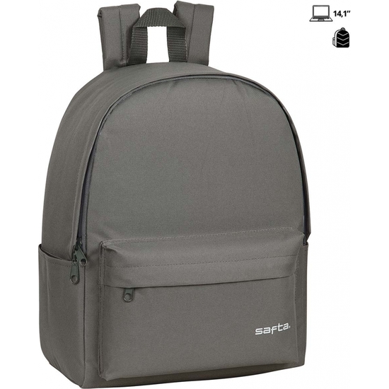 SAFTA - MOCHILA ORDENADOR GRIS 40X31 - Mochila Diseño Único y Licencia Oficial Made by Safta - Mochila Hombreras Acolchada y Espalda Ergonómica