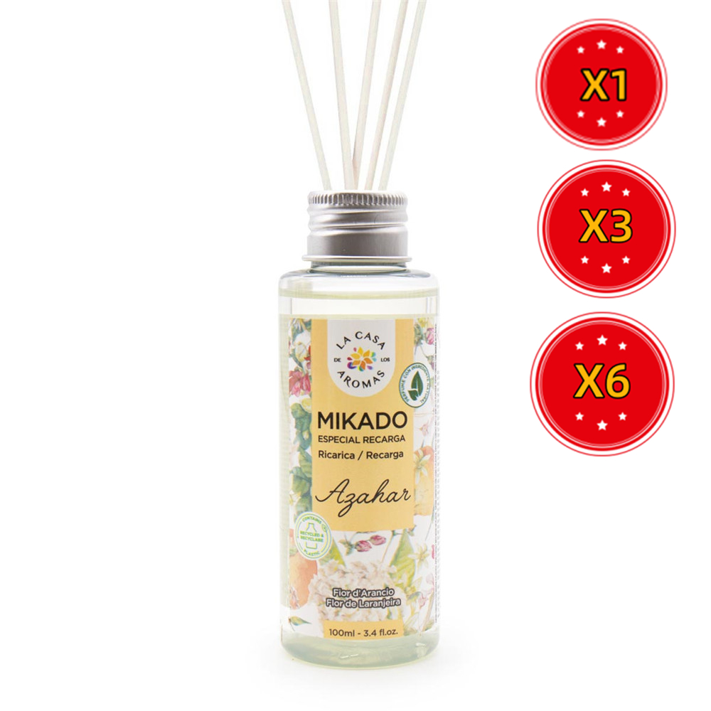 Mikado - Aromatizador de Ambientes 100 Ml - Pack de 3 y 6 Unidades - Fragancias Variadas