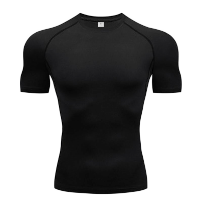 TK Ropa De Compresión Para Hombre 3pcs Verano Tiras Negras Camiseta Secado Rápido Elasticidad Running Deportes Tops Camisetas Camiseta De Gimnasio Camiseta De Ejercicio