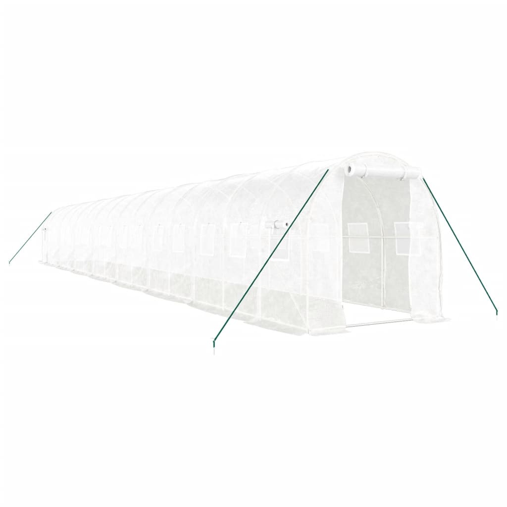 vidaXL Invernadero con Estructura Acero Invernáculo Vivero para Plantas Blanco