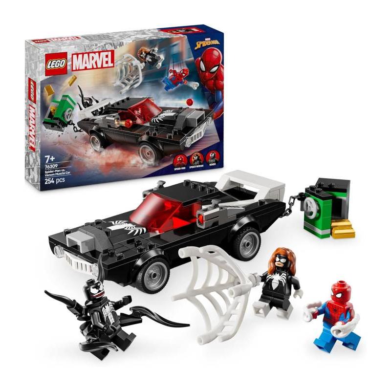 LEGO – Juego de construcción Spider-Man vs. Coche Brutal de Venom LEGO Marvel.