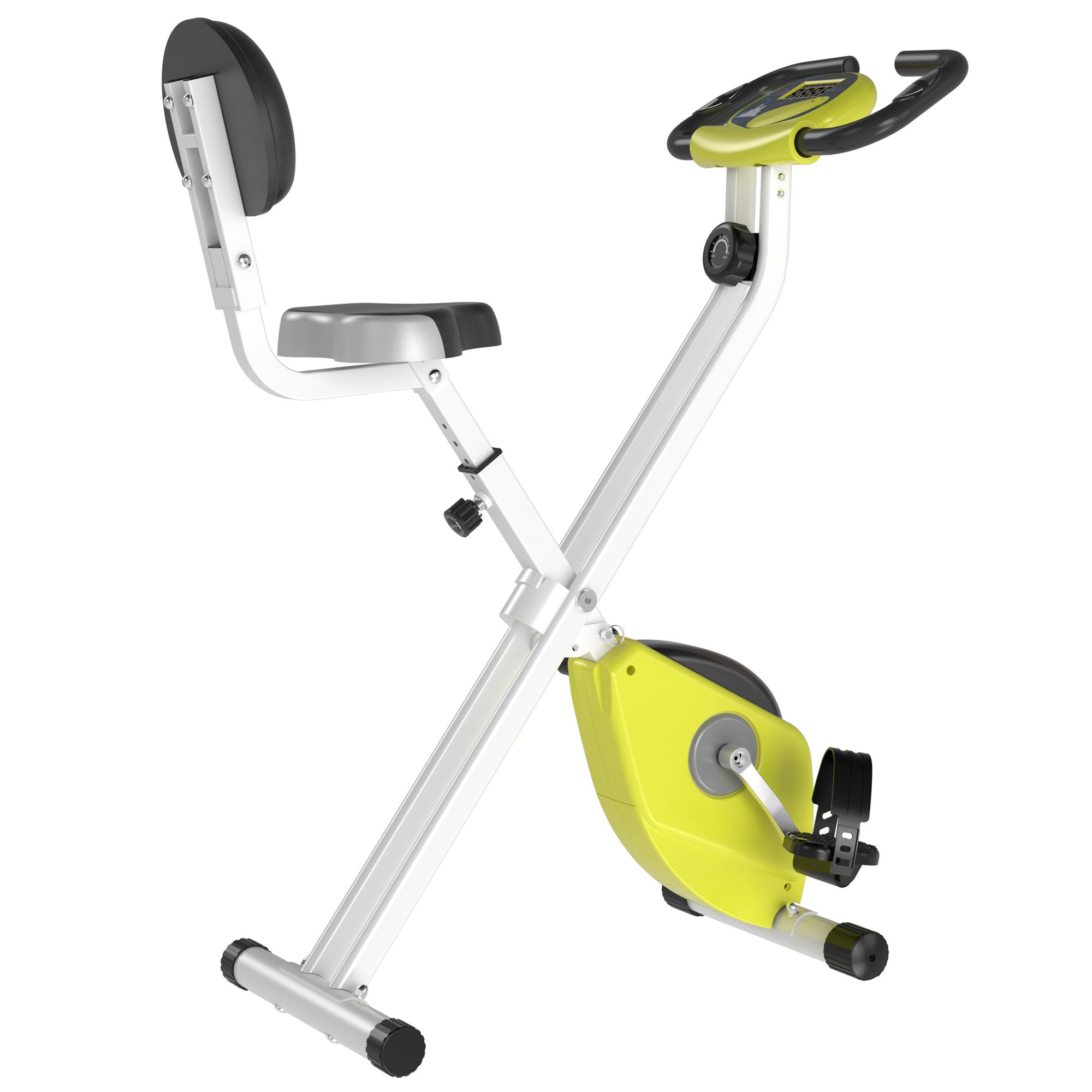 HOMCOM Bicicleta Estática F-Bike Bicicleta Entrenadora con Resistencia Magnética Regulable en 8 Niveles, Altura Regulable Acero 43 x 97 x 109 cm