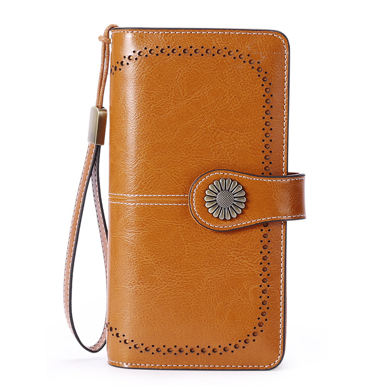 Billeteras de cuero para mujer, tarjetero de crédito con bloqueo RFID, pulsera de gran capacidad | with RFID Blocking, Large Capacity, Wristlet, with RFID Blocking, Large Capacity, Wristlet