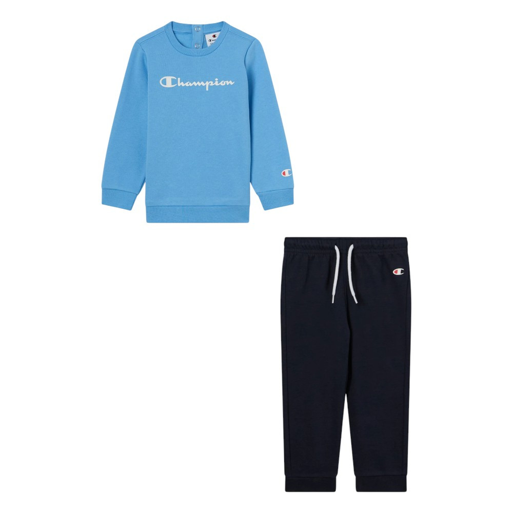 Chandal Champion Sweatsuits Azul Marino Celeste 307327-Bs204 Conjunto Niño Niña