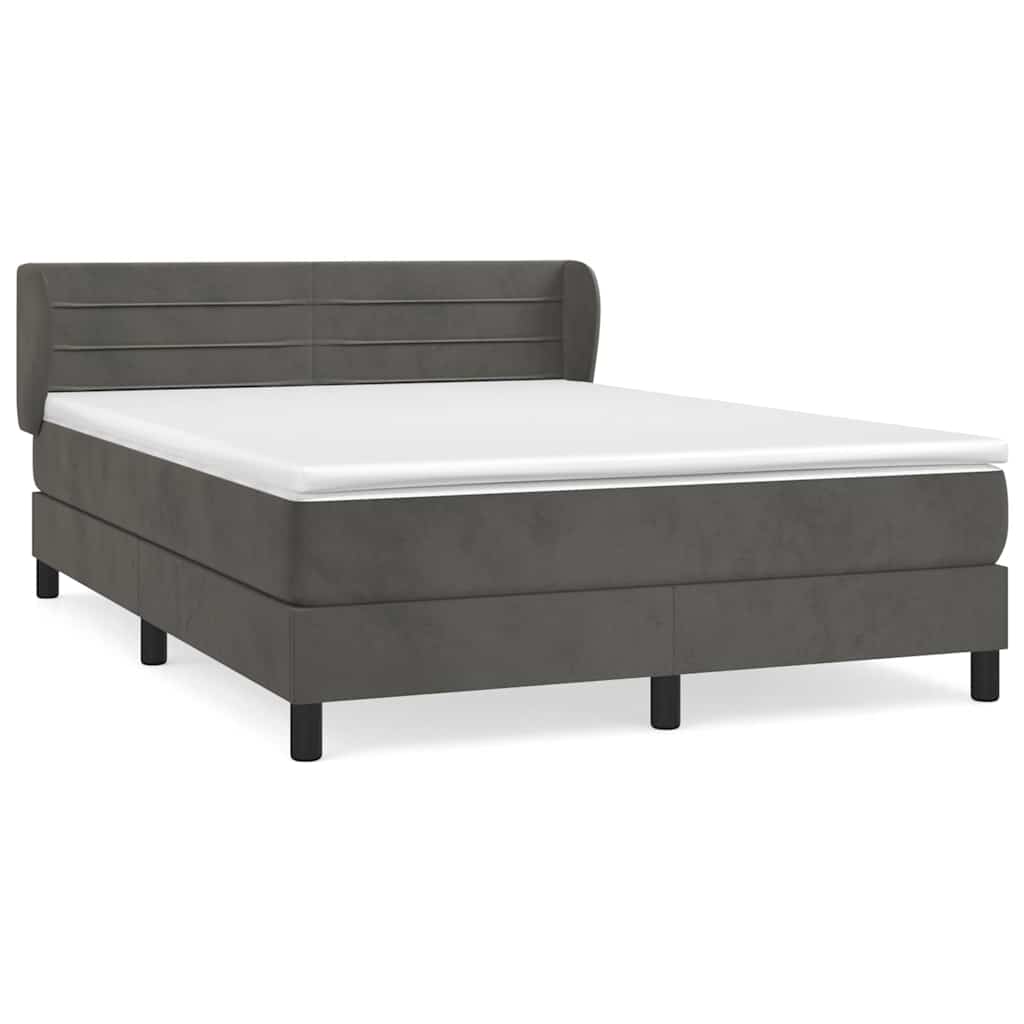 vidaXL Cama box spring con colchón terciopelo  160x200 cm Multicolor