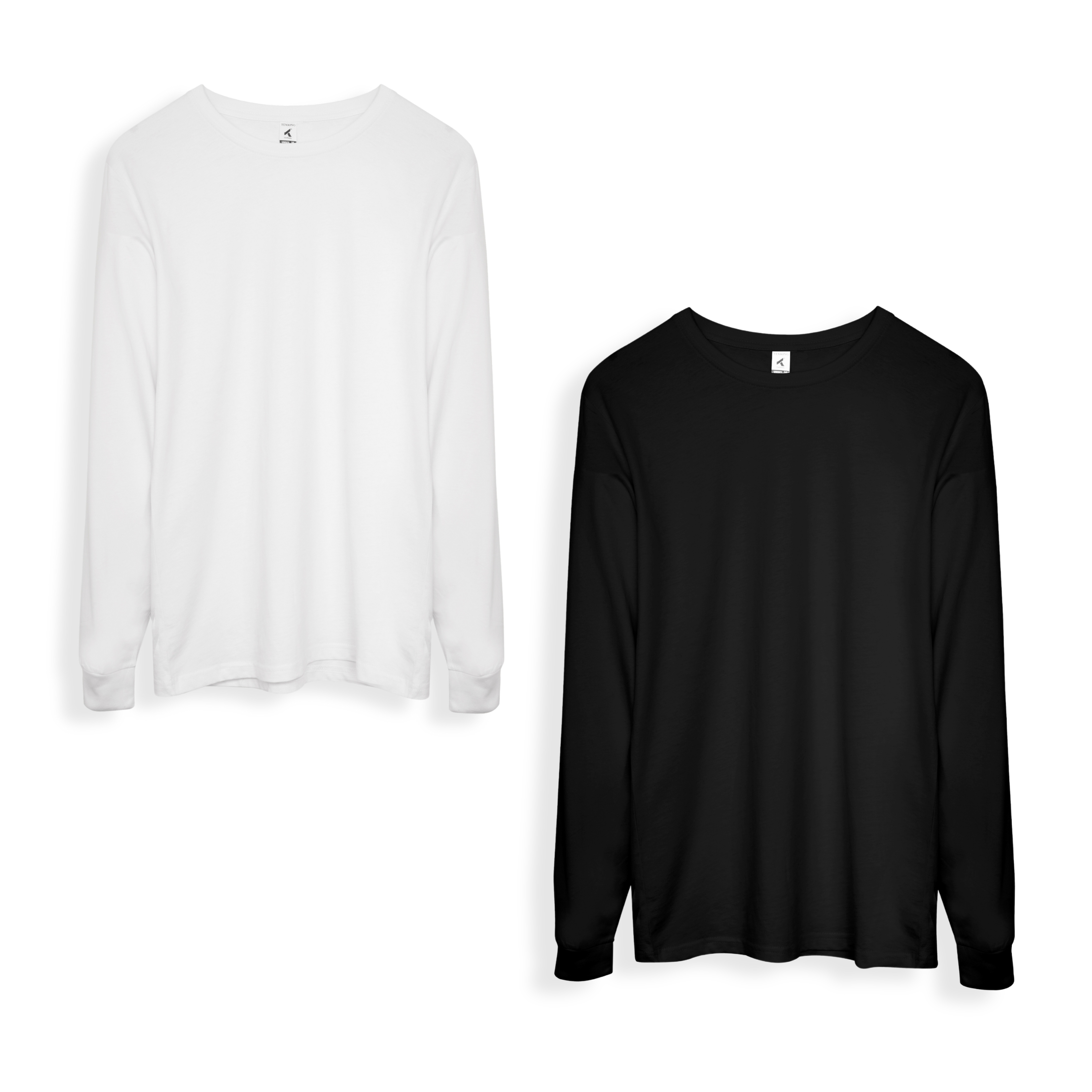 Pack de 2 Camisetas blanco-negro. 100% Algodón CIES de TEXKING.