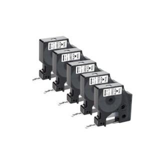 CA 5 cintas de etiquetas compatibles con Dymo D1 45013 S0720530. Cintas de etiquetas para Dymo LabelManager 100, 150, 120P, 160, 200, 280, 220P, 210D, 260P, PnP y 360D, 12 mm x 7 m, negro sobre blanco.