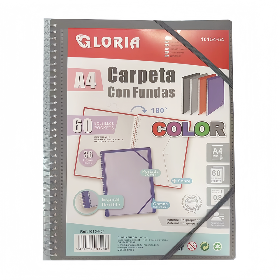 Carpeta clasificadora Carpeta de fundas de 20,30,40 y 60 Fundas con portada personalizable