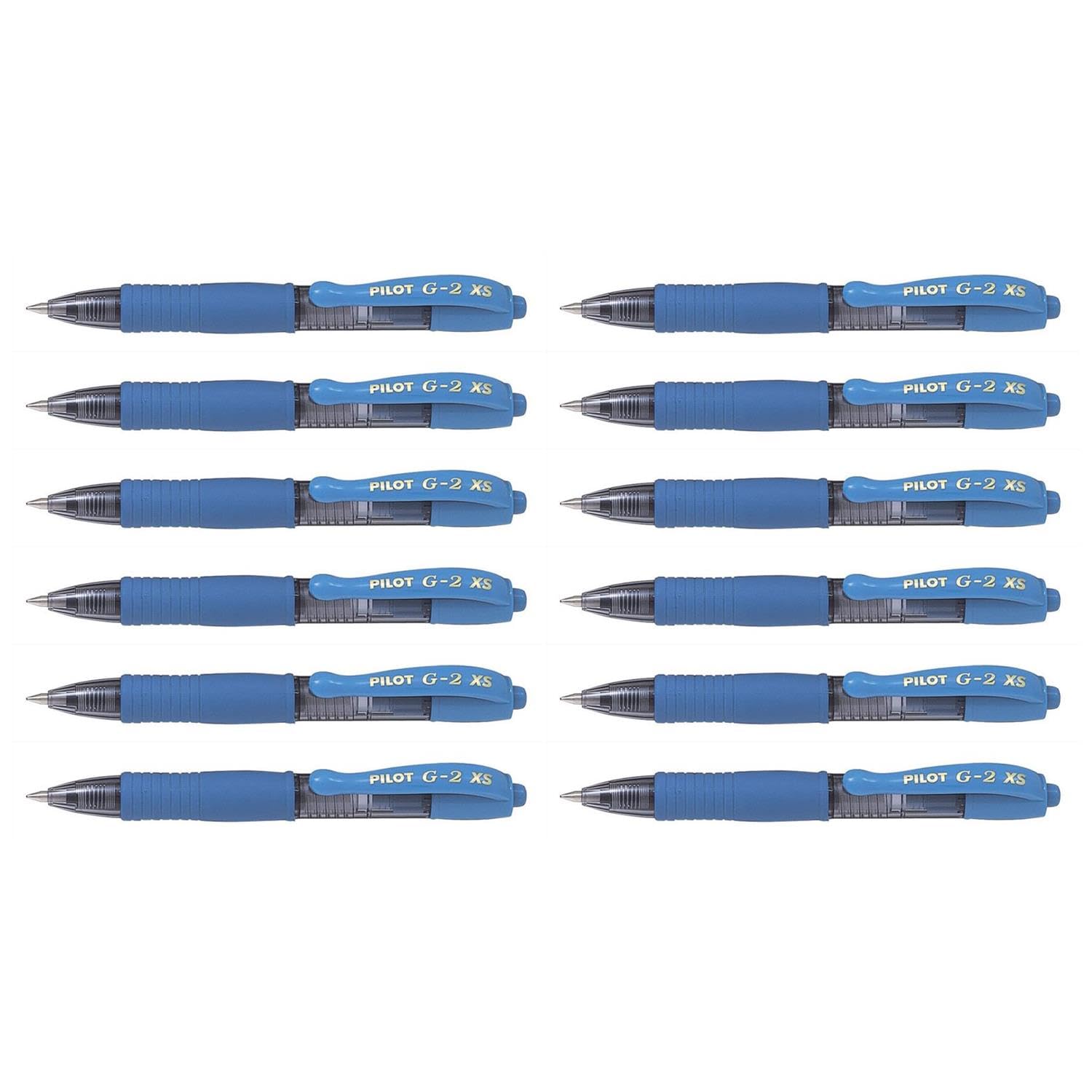 Pilot G2 Pixie - Mini bolígrafo roller de gel (retráctil, punta de 0,7 mm, 12 unidades), color azul