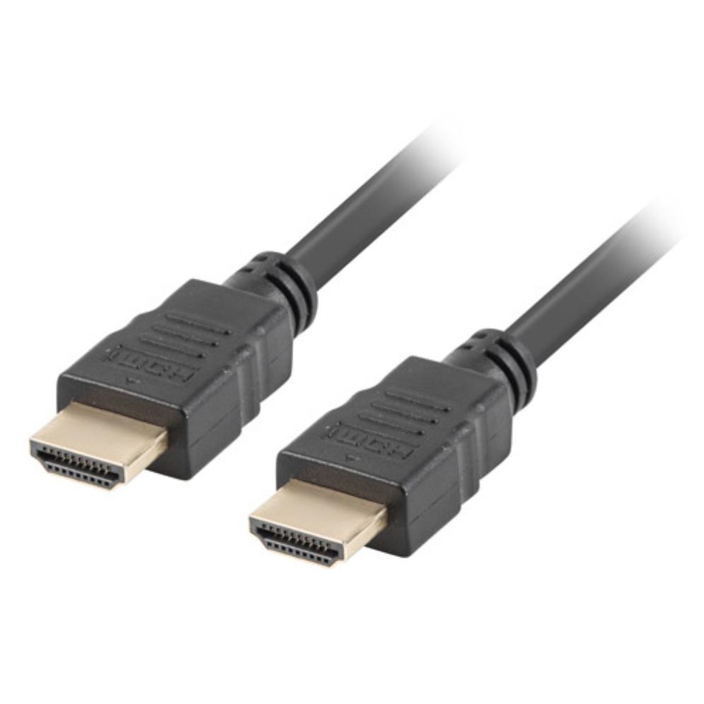 Lanberg - Cable HDMI V1.4 CCS Macho/Macho 1 m Negro de alta velocidad con Ethernet, soporte 3D y ARC para TV, computadora, proyector y consolas