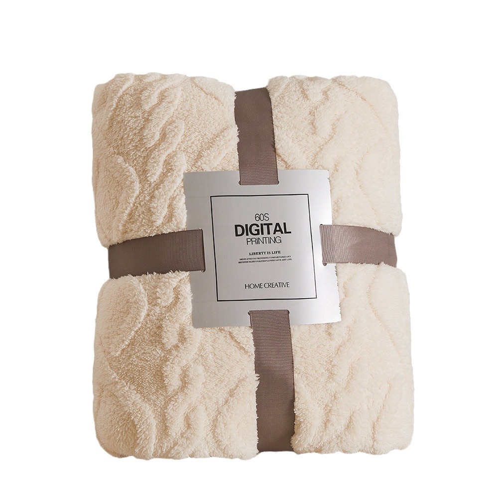 OmHO Manta gruesa para bebé, de franela jacquard de color puro, de felpa para niños, suave manta de coral polar para bebé