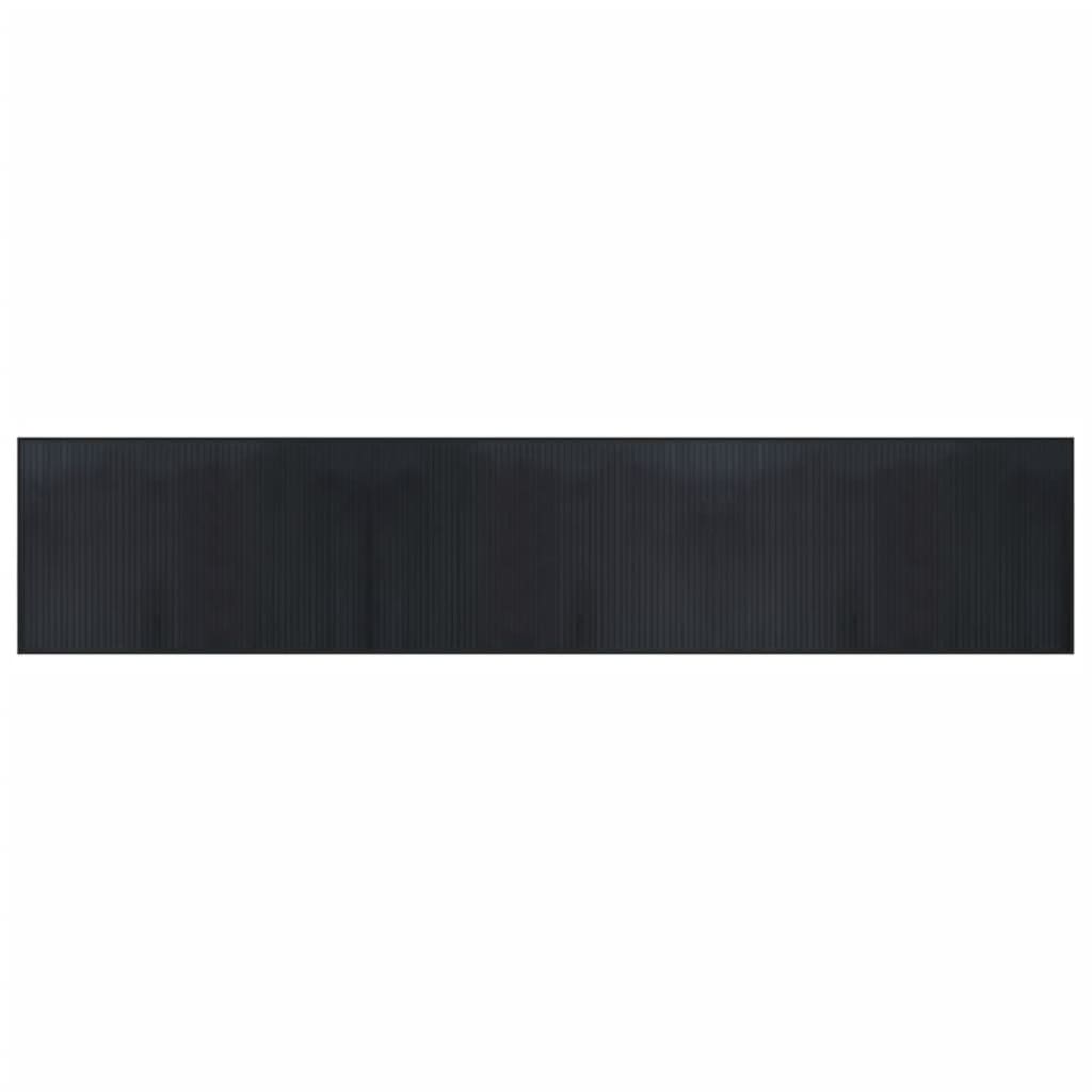 Vidaxl Alfombra Rectangular Bambú Negro 60x300 Cm