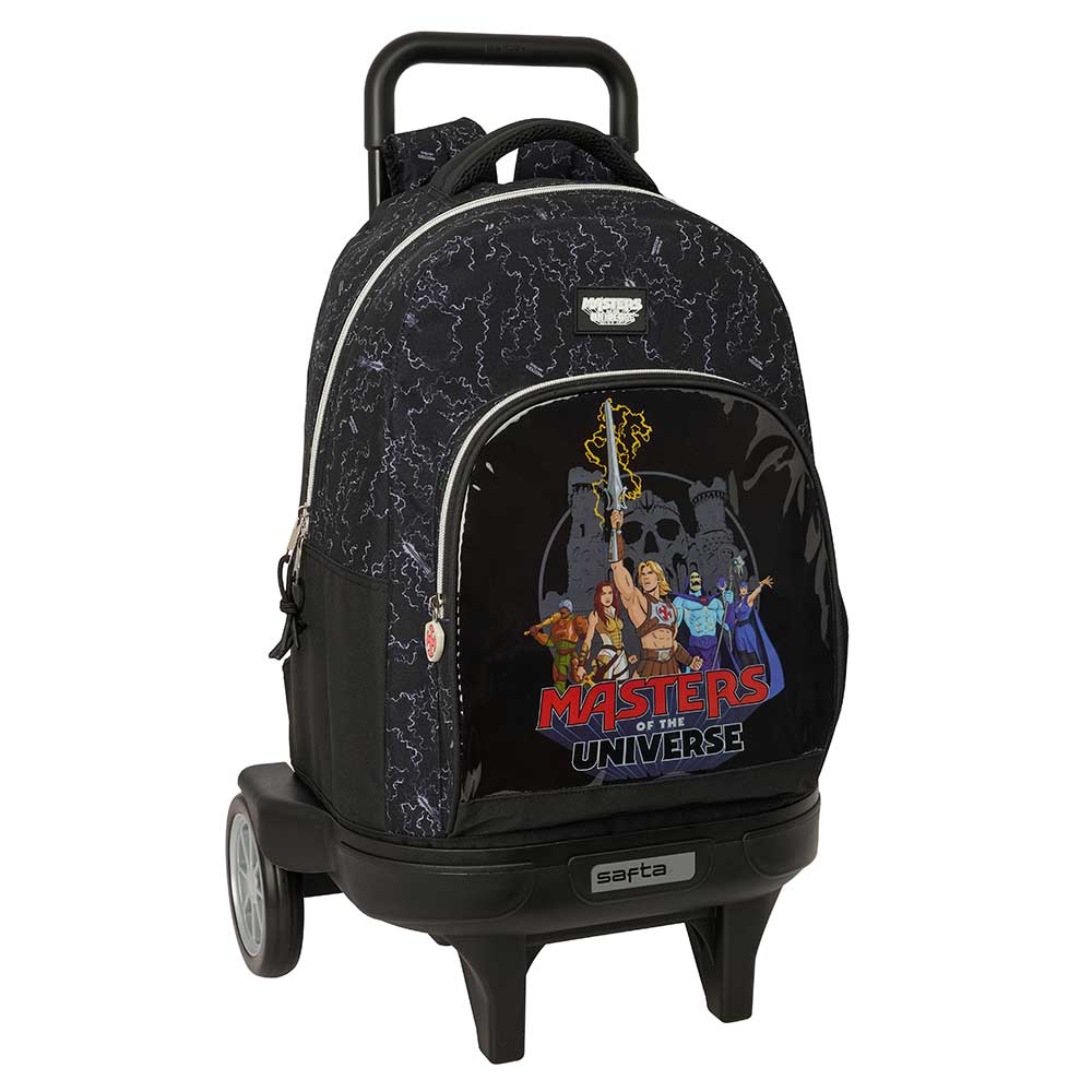 SAFTA | Mochila Escolar Doble Masters of the Universe Niño y Adolescente, Mochila Adaptable a Carro con Espalda y Hombreras Acolchadas, Bolsillo Frontal Grande y Laterales, Talla Única, Vuelta al Cole