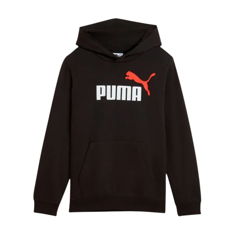 Sudadera Negra PUMA ESS 2 COLOR  LOGO HOODIE