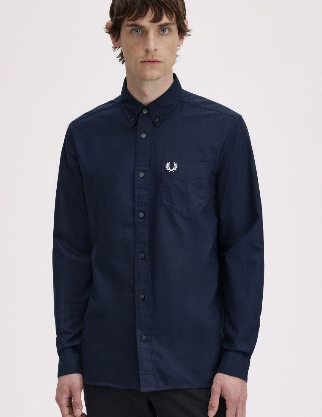 Camisa Fred Perry Oxford Marino Hombre