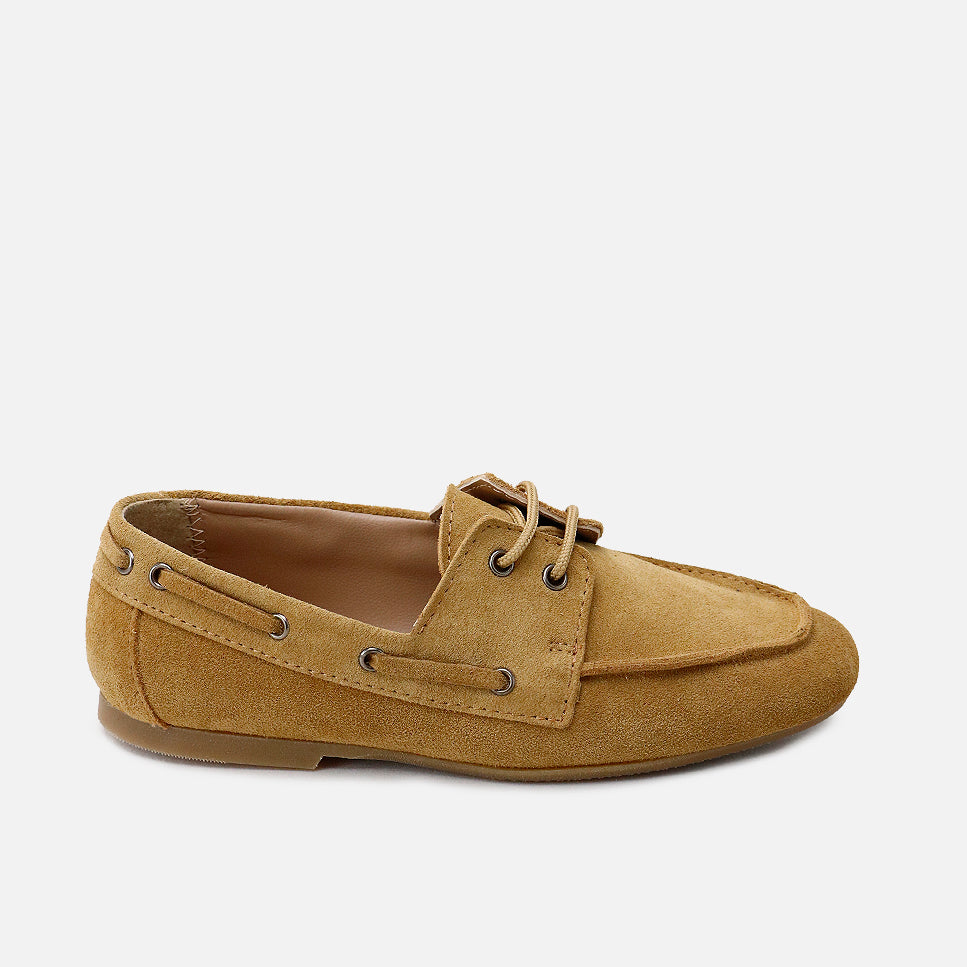 Nauticos de  piel serraje Sahara Papanatas | Eli 1957