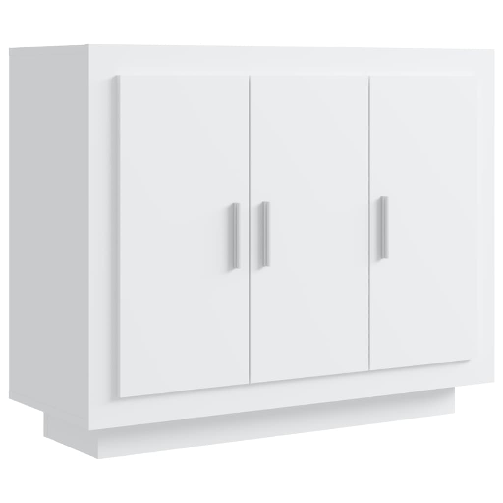 vidaXL Aparador de madera contrachapada blanco 92x35x75 cm