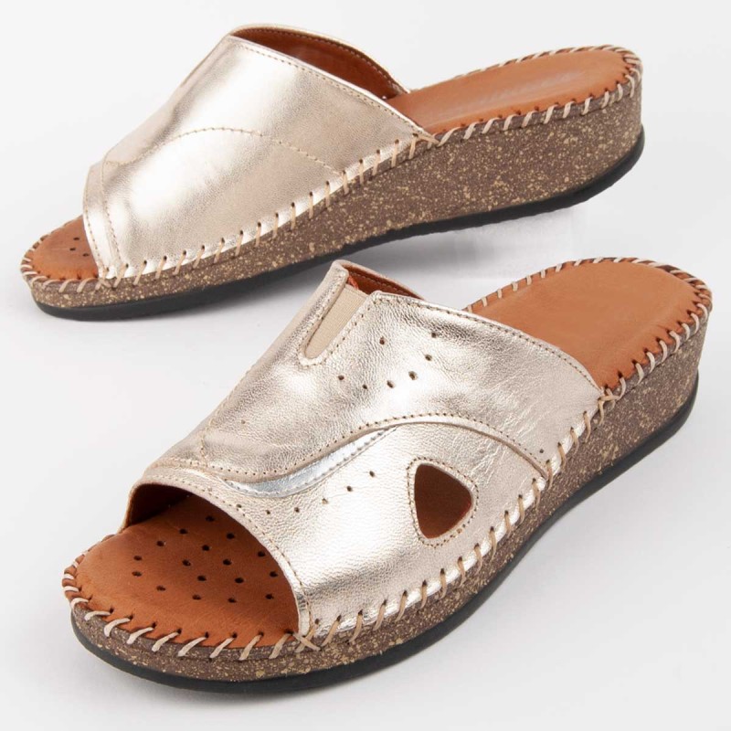 Sandalia De Piel Para Mujer. Purapiel Leida3 103023