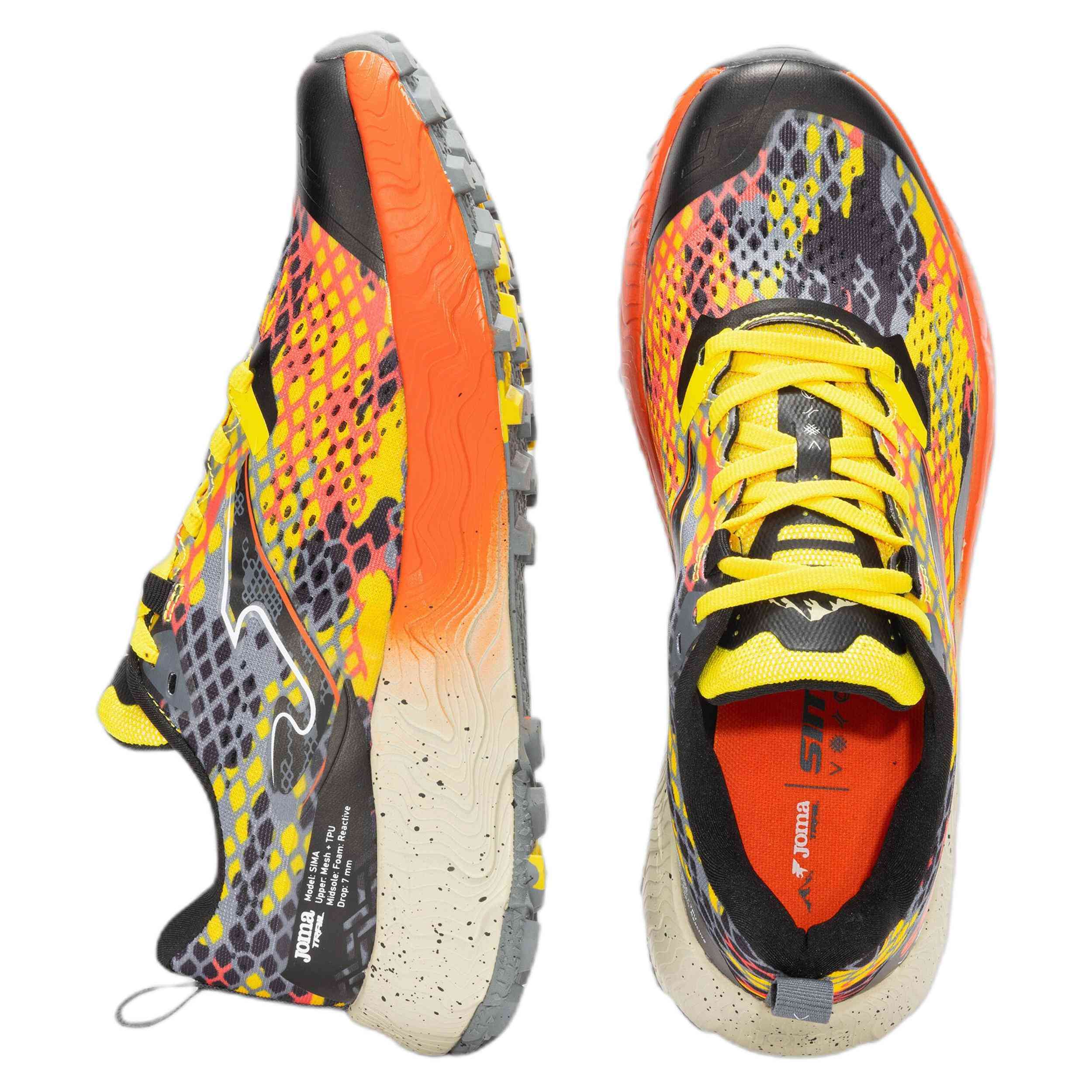 Zapatillas marca Joma modelo Tksims2528 para hombre en color amarillo