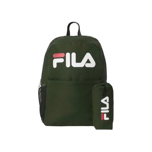 Mochila Fila Favoriten 22 Litros Con Estuche Verde Deep Depths Fbt0003-60081 Macuto Bolsa Backpack