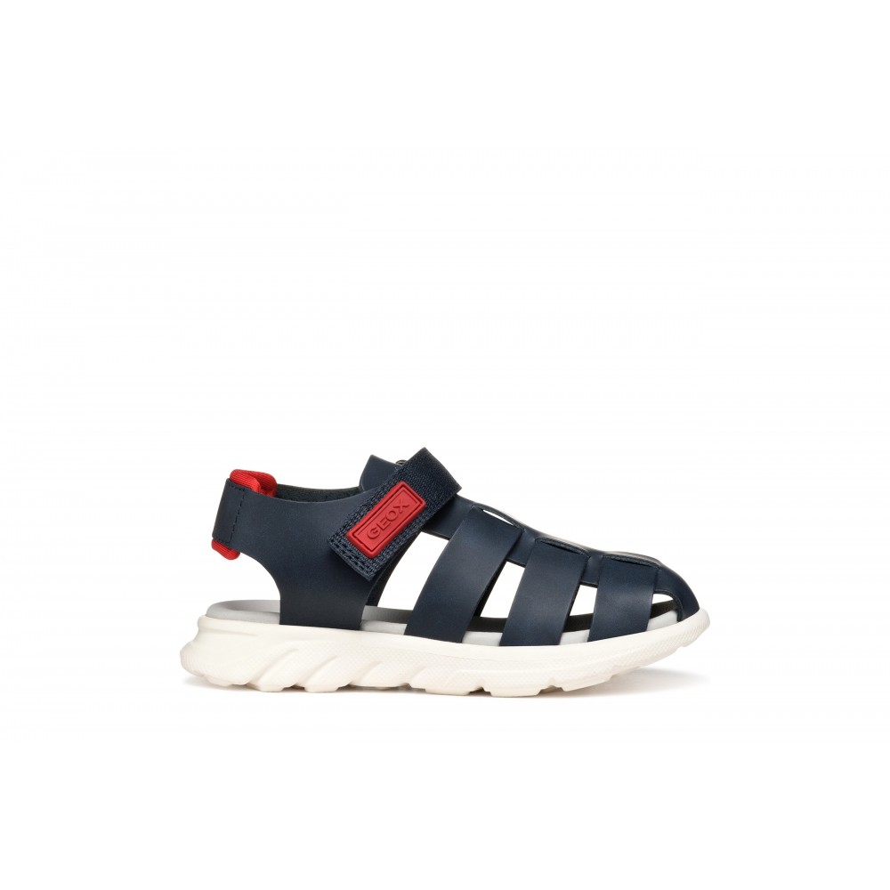 GEOX J55F1D C0735 Sandalias planas niño 34543 25V SANDALIA CASUAL NAVY-RED