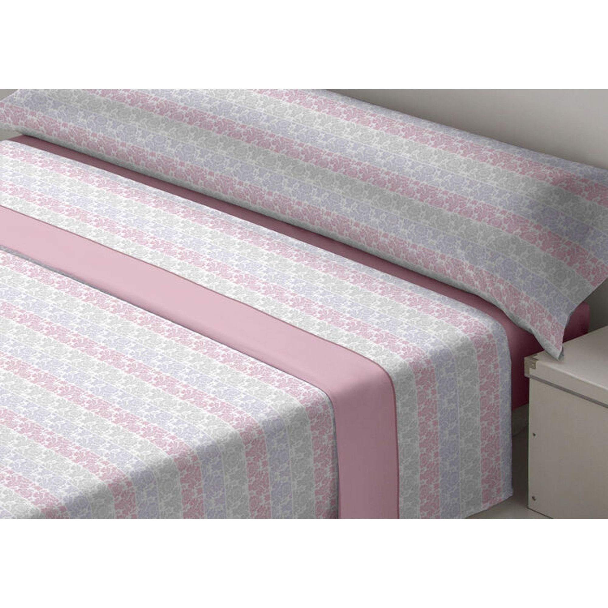 TEJIDOS REINA Juego de Sábanas Modelo KENT - Juego de Sábanas 3 Piezas, Sábana Encimera, Sábana Bajera y una Funda de Almohada - Juego de Sábanas Suavidad y Confort Durabilidad Asegurada con Certificado OEKO-TEX®