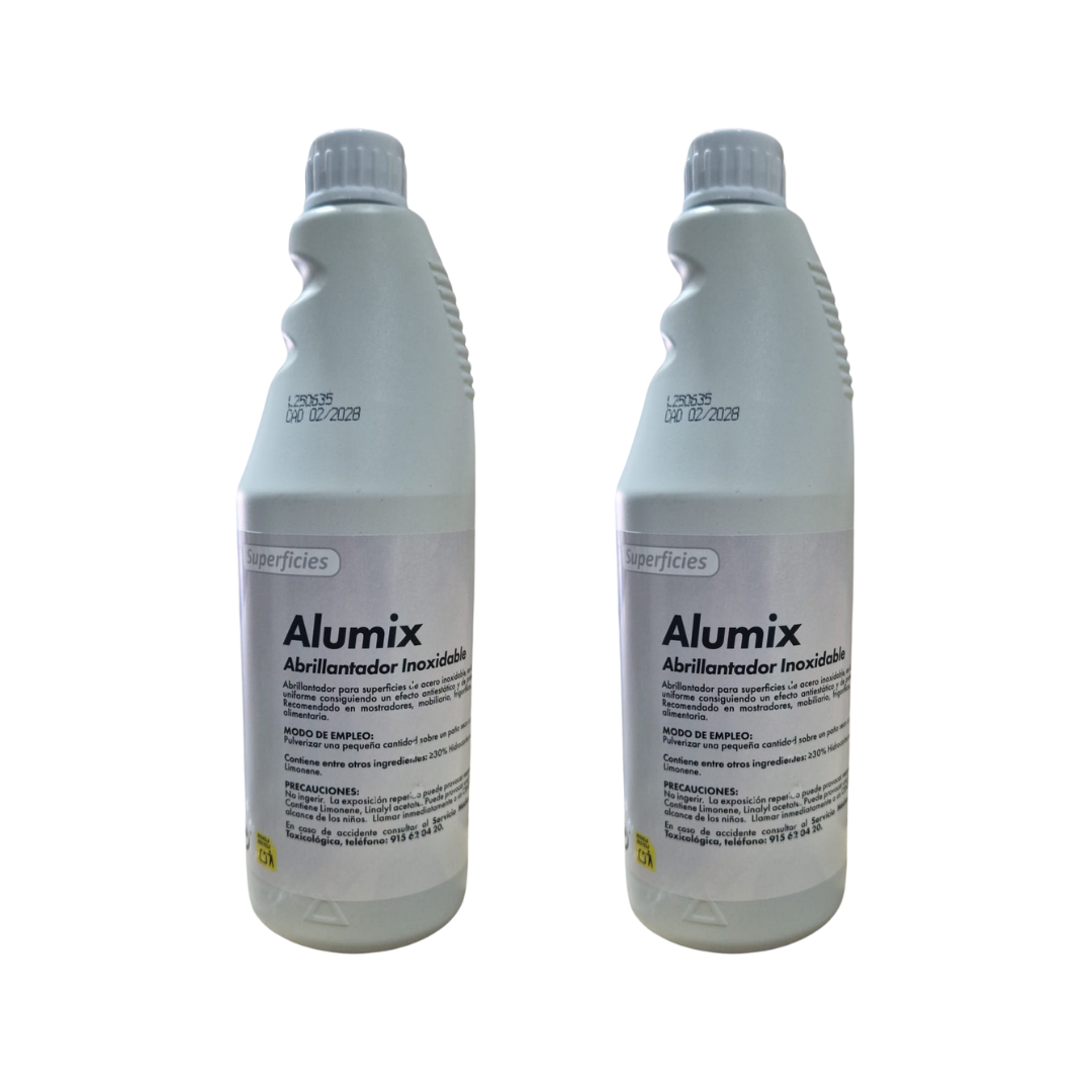 Limpiador de Acero Inoxidable Alumix 750 Ml - Protección Antiestática y Brillo Duradero - Marca CIDAL      2 unidades