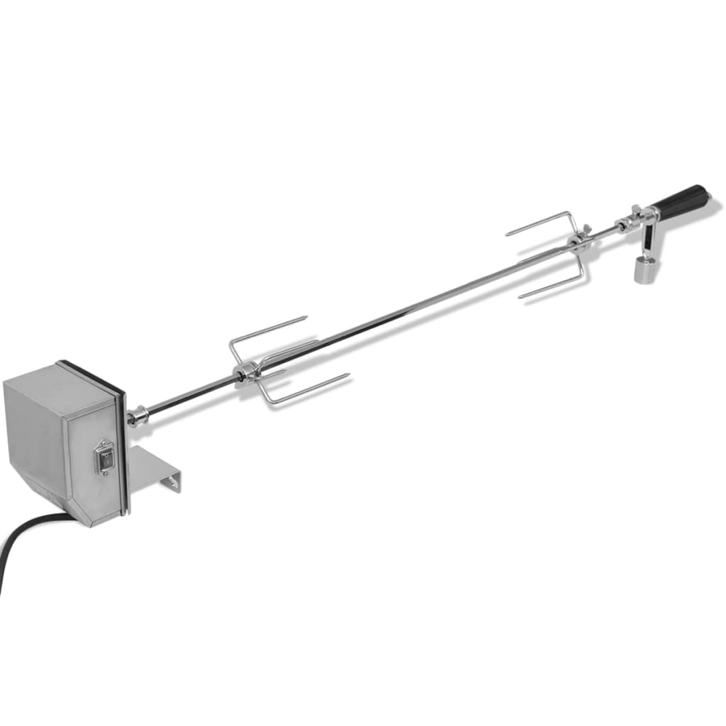 vidaXL Espetón para Asados/Barbacoa con Motor Profesional Acero Potencia Capacidad 1200 mm, 900 mm