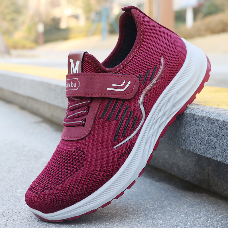 TK Zapatos casuales de primavera para hombre, transpirables, para parejas, con tejido volador, deportivos