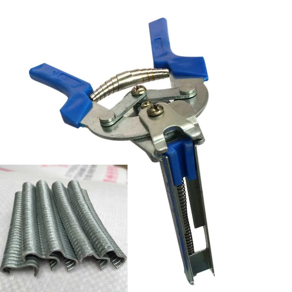 TK Nueva Herramienta De Abrazadera Para Anillos De Cerdo Con 600 Piezas De Tachuelas M Herramientas De Acero Inoxidable Antideslizante Para Jaulas De Pollo Y Alambre De Valla